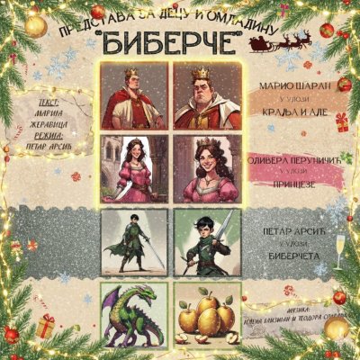 NOVOGODIŠNjA DEČIJA PREDSTAVA „ BIBERČE- NOVOGODIŠNjA BAJKA" ŠIROM SRBIJE
