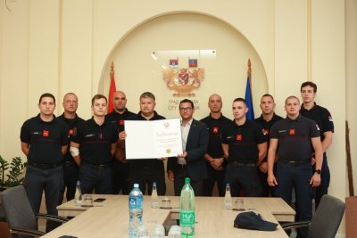 СВЕЧАНИ ПРИЈЕМ ЗА ВАТРОГАСЦЕ-СПАСИОЦЕ У ГРАДСКОЈ УПРАВИ КИКИНДА